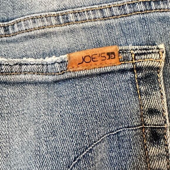 Joe's Womens Distressed Straight Jeans Denim Medium Wash Stretch Blue Size 29 - Picture 3 of 4